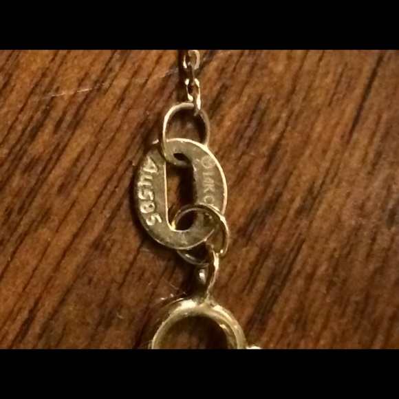 14k gold and moissanite necklace new - Picture 3 of 6